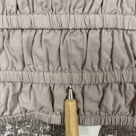 NWT Aritzia Sunday Best Martine Poplin Top Gray Smocked Chic Minimalist Women XS - Picture 4 of 12